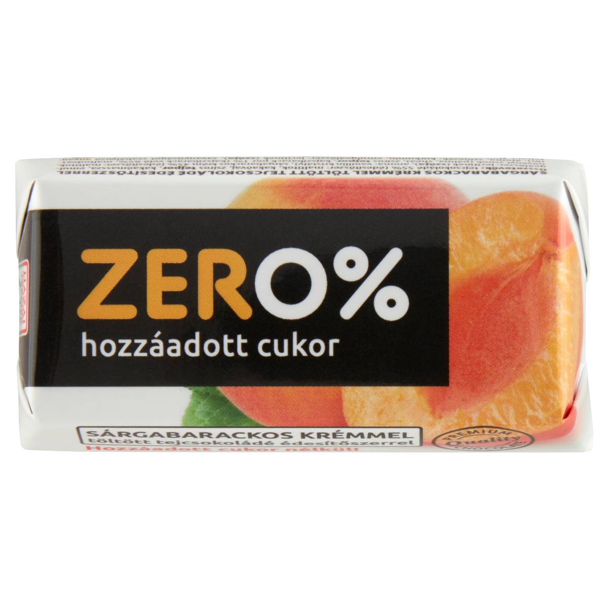 Szerencsi Zero sárgabarack ízű krémmel töltött tejcsokokádé édesítőszerrel 21g