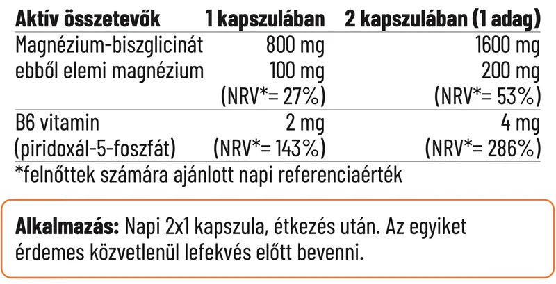 Nordvital Magnézium-biszglicinát + B6 - 90db