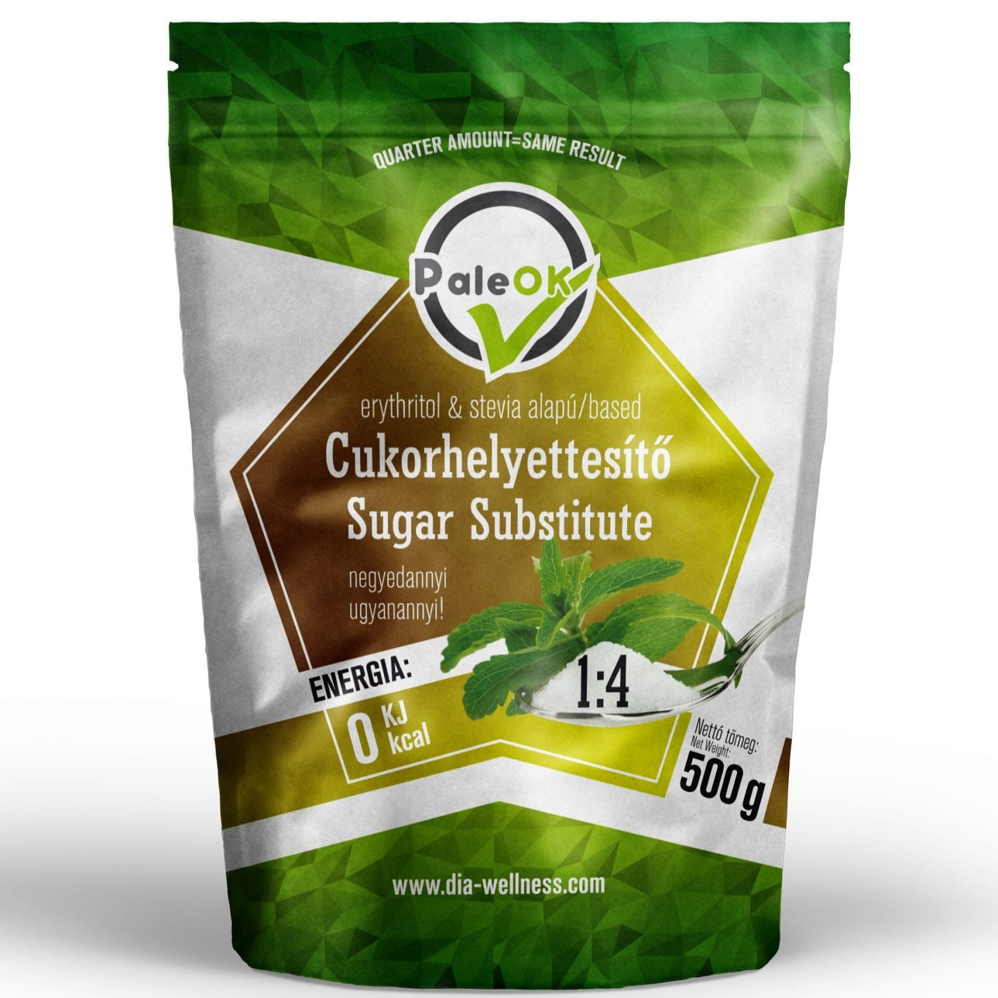 Dia-Wellness PALEOLIT Negyedannyi Cukorhelyettesítő 1:4 0 kcal 500g