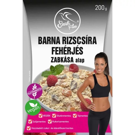 Szafi Free Barna rizscsíra fehérjés ZABKÁSA alap (gluténmentes, vegán) 200g