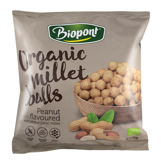 Biopont Organic Millet balls Peanut flavour 75g