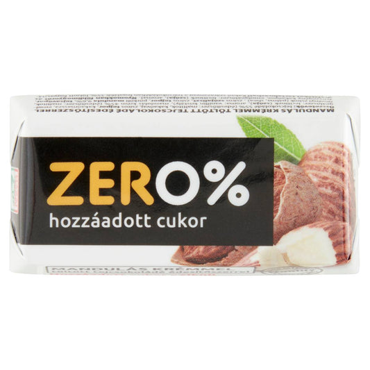 Szerencsi Zero mandula ízű krémmel töltött tejcsokokádé édesítőszerrel 21g