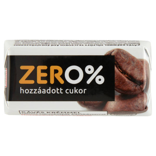 Szerencsi Zero kávé ízű krémmel töltött tejcsokokádé édesítőszerrel 21g
