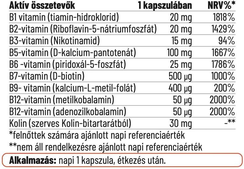 Nordvital B-komplex vegán - 60db