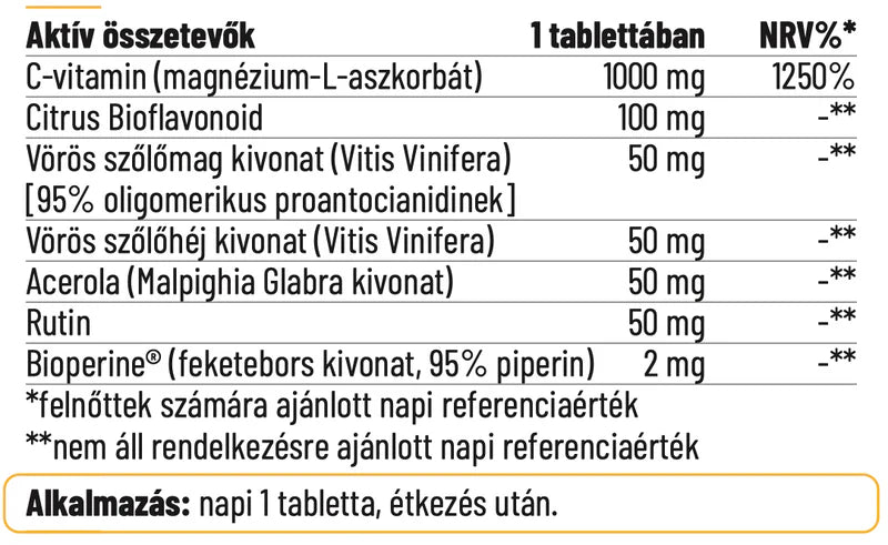 Nordvital C-vitamin komplex retard 1000mg - 60db