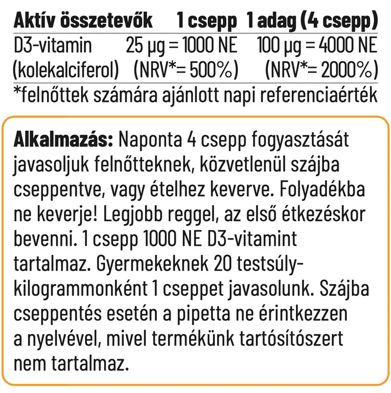 Nordvital D3-Vitamin 30ml - 240 adag
