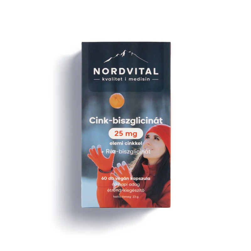 Nordvital Cink-biszglicinát + réz - 60db