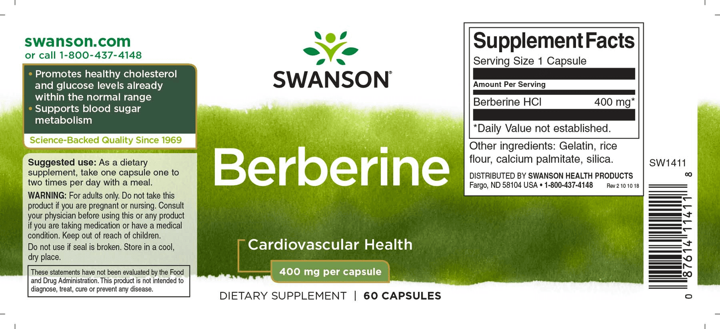 Swanson Berberine kapszula 400mg 60db