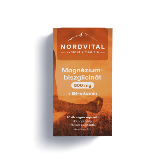 Nordvital Magnézium-biszglicinát + B6 - 90db