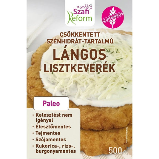 PREORDER Szafi Reform Gluténmentes Csökkentett szénhidrát-tartalmú Lángos lisztkeverék 500g