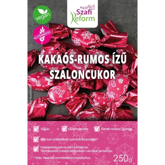 PREORDER Szafi Reform Kakaós-rumos ízű szaloncukor 250g
