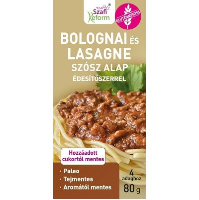 Szafi Reform bolognai és lasagne szósz alap édesítőszerrel 80g