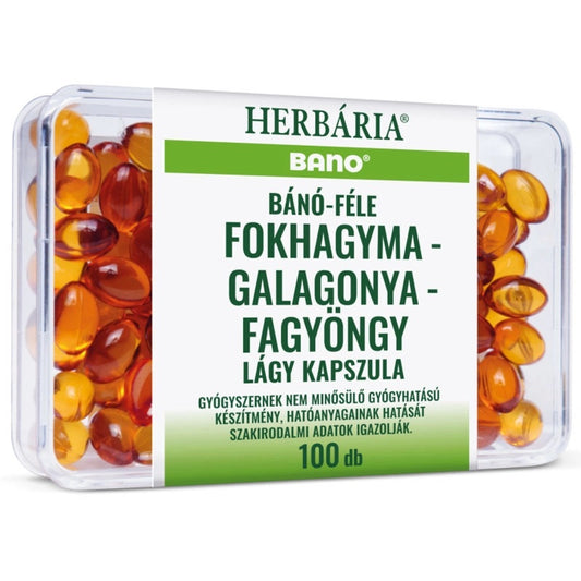 Herbaria Bano Garlic-Hawthorn-Mistletoe 100 Soft Capsules
