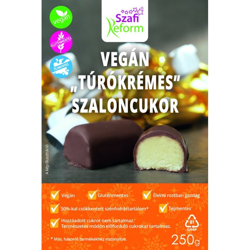 PREORDER Szafi Reform Vegán „túrókrémes” szaloncukor 250g